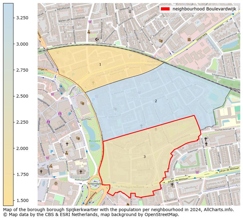 Image of the neighbourhood Boulevardwijk at the map. This image is used as introduction to this page. This page shows a lot of information about the population in the neighbourhood Boulevardwijk (such as the distribution by age groups of the residents, the composition of households, whether inhabitants are natives or Dutch with an immigration background, data about the houses (numbers, types, price development, use, type of property, ...) and more (car ownership, energy consumption, ...) based on open data from the Dutch Central Bureau of Statistics and various other sources!