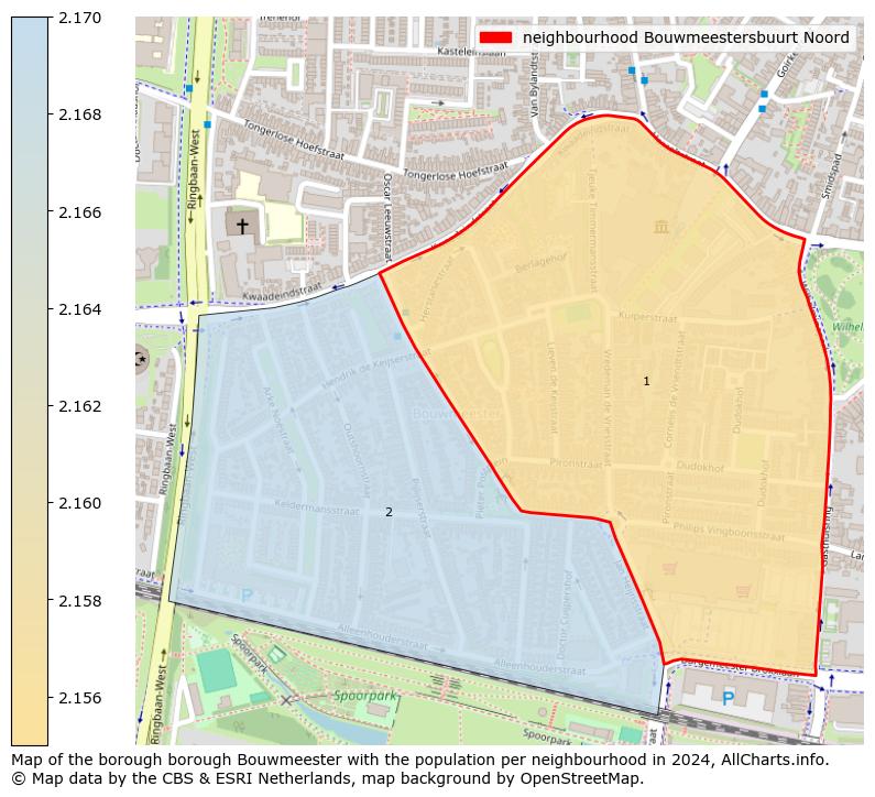 Image of the neighbourhood Bouwmeestersbuurt Noord at the map. This image is used as introduction to this page. This page shows a lot of information about the population in the neighbourhood Bouwmeestersbuurt Noord (such as the distribution by age groups of the residents, the composition of households, whether inhabitants are natives or Dutch with an immigration background, data about the houses (numbers, types, price development, use, type of property, ...) and more (car ownership, energy consumption, ...) based on open data from the Dutch Central Bureau of Statistics and various other sources!