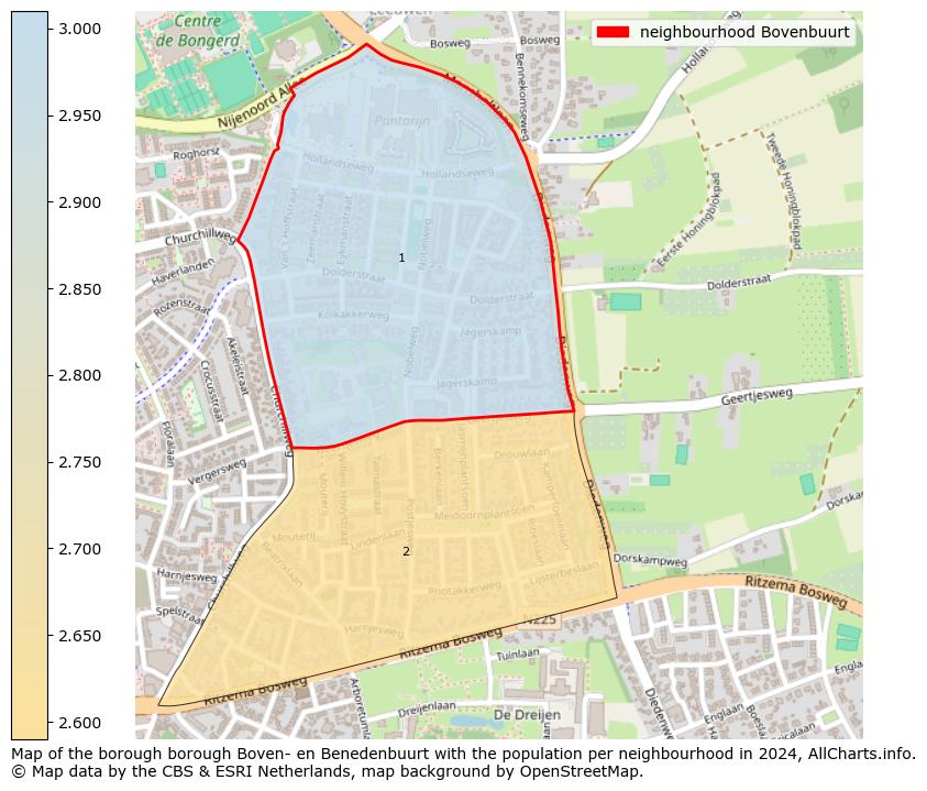 Image of the neighbourhood Bovenbuurt at the map. This image is used as introduction to this page. This page shows a lot of information about the population in the neighbourhood Bovenbuurt (such as the distribution by age groups of the residents, the composition of households, whether inhabitants are natives or Dutch with an immigration background, data about the houses (numbers, types, price development, use, type of property, ...) and more (car ownership, energy consumption, ...) based on open data from the Dutch Central Bureau of Statistics and various other sources!