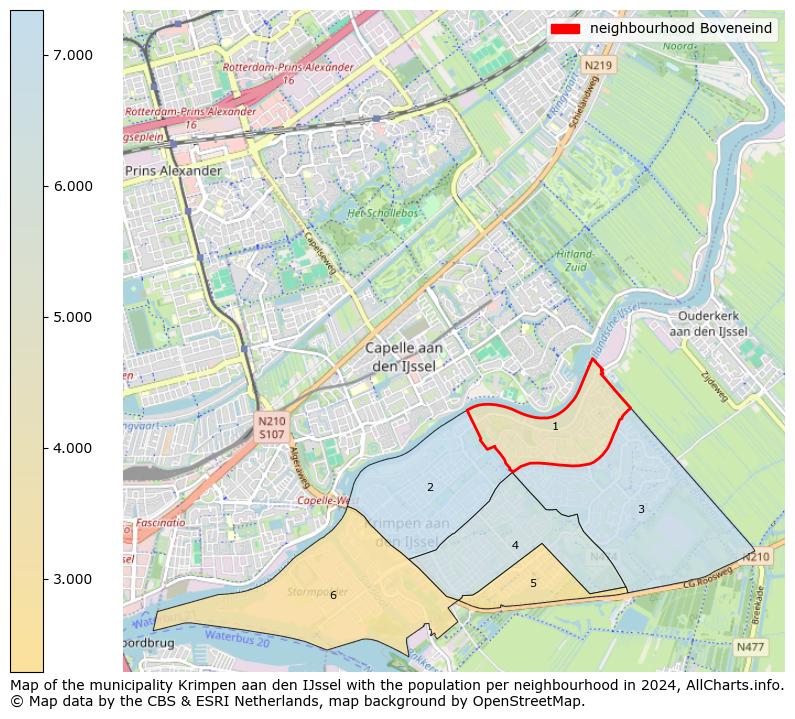 Image of the neighbourhood Boveneind at the map. This image is used as introduction to this page. This page shows a lot of information about the population in the neighbourhood Boveneind (such as the distribution by age groups of the residents, the composition of households, whether inhabitants are natives or Dutch with an immigration background, data about the houses (numbers, types, price development, use, type of property, ...) and more (car ownership, energy consumption, ...) based on open data from the Dutch Central Bureau of Statistics and various other sources!