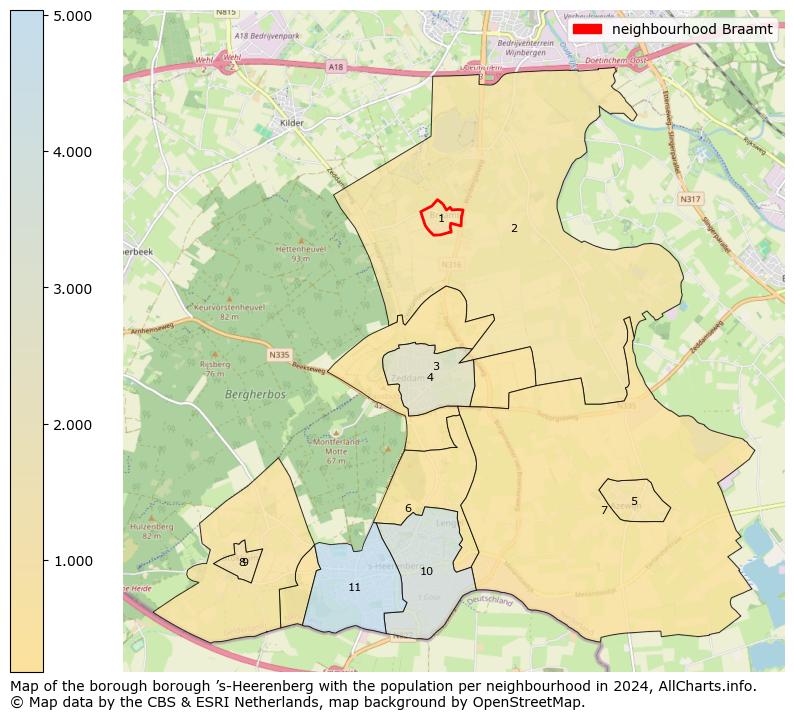 Image of the neighbourhood Braamt at the map. This image is used as introduction to this page. This page shows a lot of information about the population in the neighbourhood Braamt (such as the distribution by age groups of the residents, the composition of households, whether inhabitants are natives or Dutch with an immigration background, data about the houses (numbers, types, price development, use, type of property, ...) and more (car ownership, energy consumption, ...) based on open data from the Dutch Central Bureau of Statistics and various other sources!