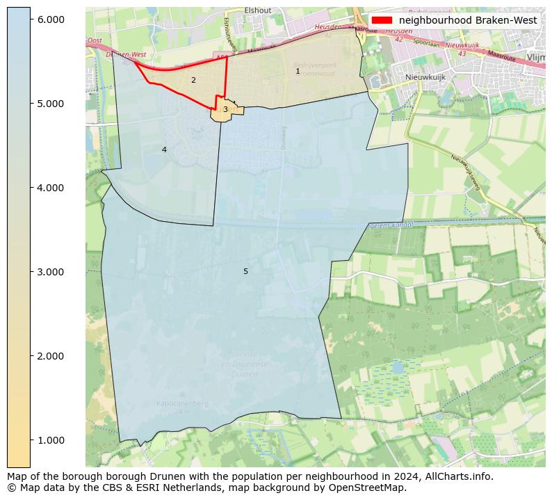 Image of the neighbourhood Braken-West at the map. This image is used as introduction to this page. This page shows a lot of information about the population in the neighbourhood Braken-West (such as the distribution by age groups of the residents, the composition of households, whether inhabitants are natives or Dutch with an immigration background, data about the houses (numbers, types, price development, use, type of property, ...) and more (car ownership, energy consumption, ...) based on open data from the Dutch Central Bureau of Statistics and various other sources!