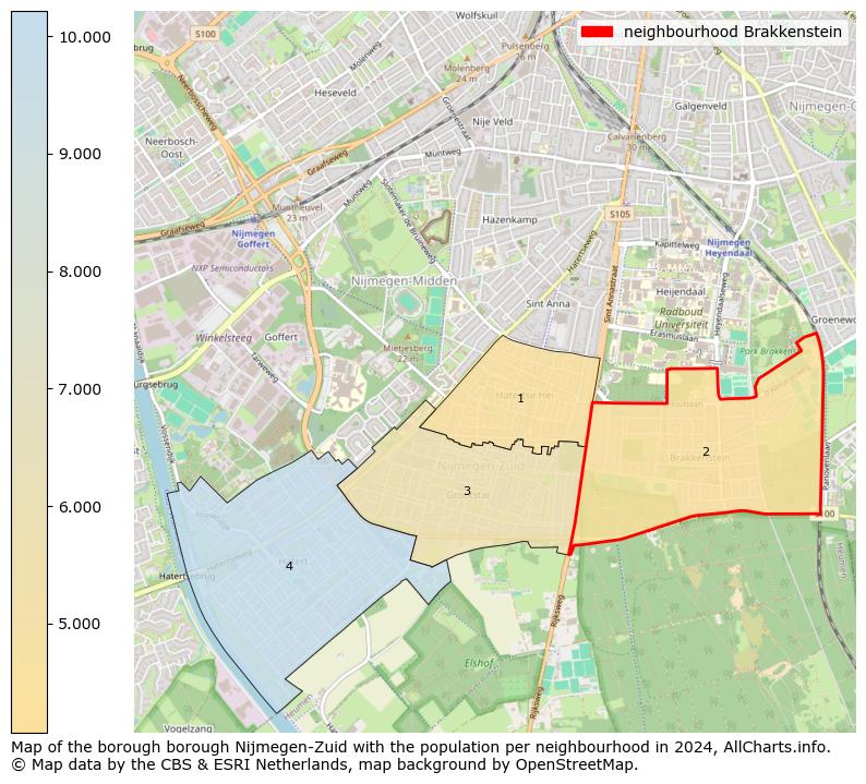 Image of the neighbourhood Brakkenstein at the map. This image is used as introduction to this page. This page shows a lot of information about the population in the neighbourhood Brakkenstein (such as the distribution by age groups of the residents, the composition of households, whether inhabitants are natives or Dutch with an immigration background, data about the houses (numbers, types, price development, use, type of property, ...) and more (car ownership, energy consumption, ...) based on open data from the Dutch Central Bureau of Statistics and various other sources!