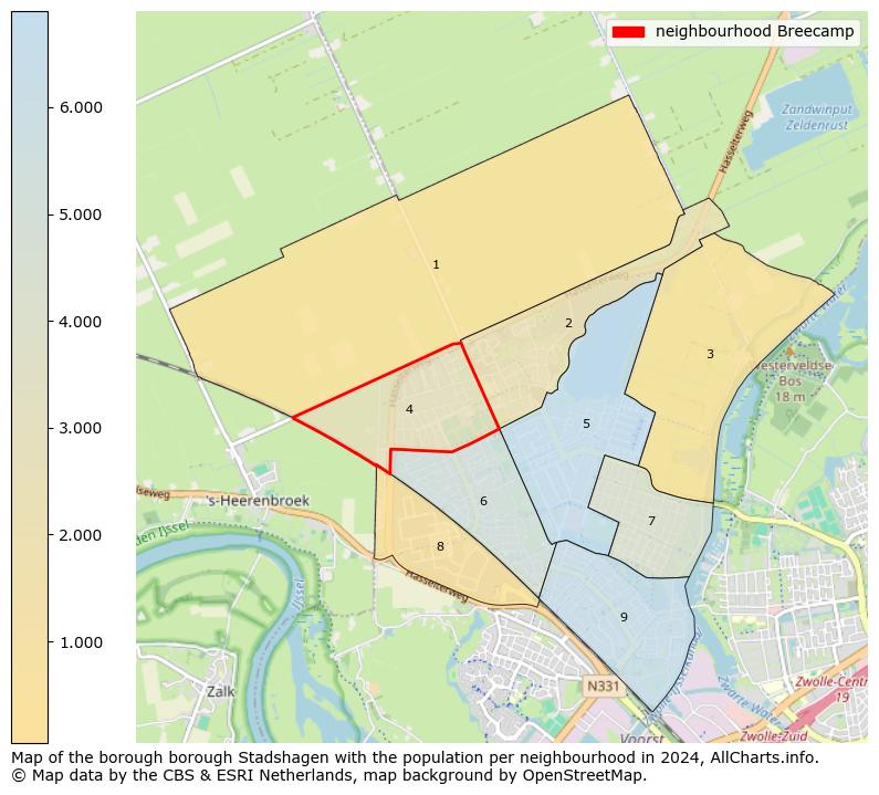 Image of the neighbourhood Breecamp at the map. This image is used as introduction to this page. This page shows a lot of information about the population in the neighbourhood Breecamp (such as the distribution by age groups of the residents, the composition of households, whether inhabitants are natives or Dutch with an immigration background, data about the houses (numbers, types, price development, use, type of property, ...) and more (car ownership, energy consumption, ...) based on open data from the Dutch Central Bureau of Statistics and various other sources!