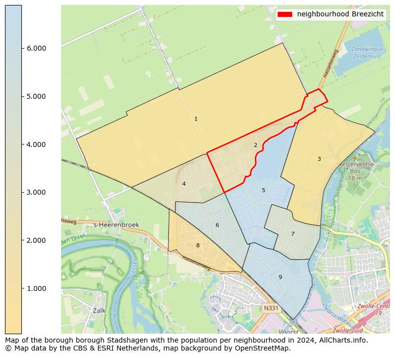 Image of the neighbourhood Breezicht at the map. This image is used as introduction to this page. This page shows a lot of information about the population in the neighbourhood Breezicht (such as the distribution by age groups of the residents, the composition of households, whether inhabitants are natives or Dutch with an immigration background, data about the houses (numbers, types, price development, use, type of property, ...) and more (car ownership, energy consumption, ...) based on open data from the Dutch Central Bureau of Statistics and various other sources!