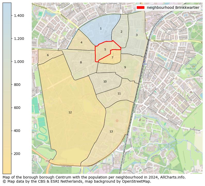 Image of the neighbourhood Brinkkwartier at the map. This image is used as introduction to this page. This page shows a lot of information about the population in the neighbourhood Brinkkwartier (such as the distribution by age groups of the residents, the composition of households, whether inhabitants are natives or Dutch with an immigration background, data about the houses (numbers, types, price development, use, type of property, ...) and more (car ownership, energy consumption, ...) based on open data from the Dutch Central Bureau of Statistics and various other sources!