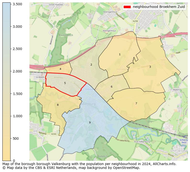 Image of the neighbourhood Broekhem Zuid at the map. This image is used as introduction to this page. This page shows a lot of information about the population in the neighbourhood Broekhem Zuid (such as the distribution by age groups of the residents, the composition of households, whether inhabitants are natives or Dutch with an immigration background, data about the houses (numbers, types, price development, use, type of property, ...) and more (car ownership, energy consumption, ...) based on open data from the Dutch Central Bureau of Statistics and various other sources!