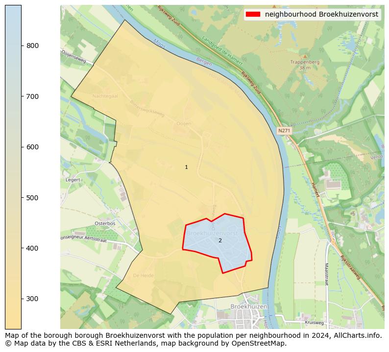 Image of the neighbourhood Broekhuizenvorst at the map. This image is used as introduction to this page. This page shows a lot of information about the population in the neighbourhood Broekhuizenvorst (such as the distribution by age groups of the residents, the composition of households, whether inhabitants are natives or Dutch with an immigration background, data about the houses (numbers, types, price development, use, type of property, ...) and more (car ownership, energy consumption, ...) based on open data from the Dutch Central Bureau of Statistics and various other sources!