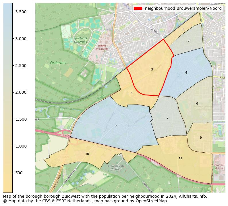 Image of the neighbourhood Brouwersmolen-Noord at the map. This image is used as introduction to this page. This page shows a lot of information about the population in the neighbourhood Brouwersmolen-Noord (such as the distribution by age groups of the residents, the composition of households, whether inhabitants are natives or Dutch with an immigration background, data about the houses (numbers, types, price development, use, type of property, ...) and more (car ownership, energy consumption, ...) based on open data from the Dutch Central Bureau of Statistics and various other sources!