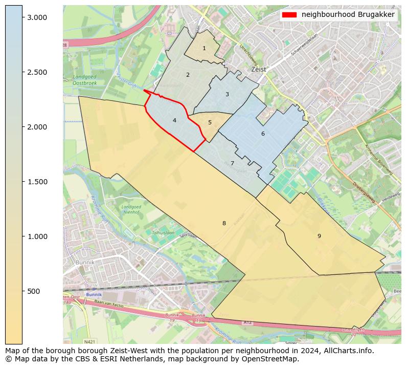 Image of the neighbourhood Brugakker at the map. This image is used as introduction to this page. This page shows a lot of information about the population in the neighbourhood Brugakker (such as the distribution by age groups of the residents, the composition of households, whether inhabitants are natives or Dutch with an immigration background, data about the houses (numbers, types, price development, use, type of property, ...) and more (car ownership, energy consumption, ...) based on open data from the Dutch Central Bureau of Statistics and various other sources!