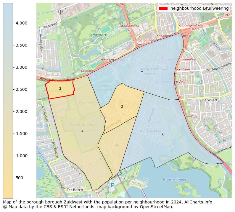 Image of the neighbourhood Bruilweering at the map. This image is used as introduction to this page. This page shows a lot of information about the population in the neighbourhood Bruilweering (such as the distribution by age groups of the residents, the composition of households, whether inhabitants are natives or Dutch with an immigration background, data about the houses (numbers, types, price development, use, type of property, ...) and more (car ownership, energy consumption, ...) based on open data from the Dutch Central Bureau of Statistics and various other sources!