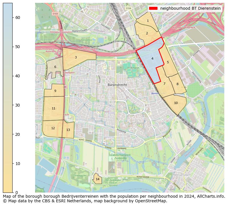 Image of the neighbourhood BT Dierenstein at the map. This image is used as introduction to this page. This page shows a lot of information about the population in the neighbourhood BT Dierenstein (such as the distribution by age groups of the residents, the composition of households, whether inhabitants are natives or Dutch with an immigration background, data about the houses (numbers, types, price development, use, type of property, ...) and more (car ownership, energy consumption, ...) based on open data from the Dutch Central Bureau of Statistics and various other sources!