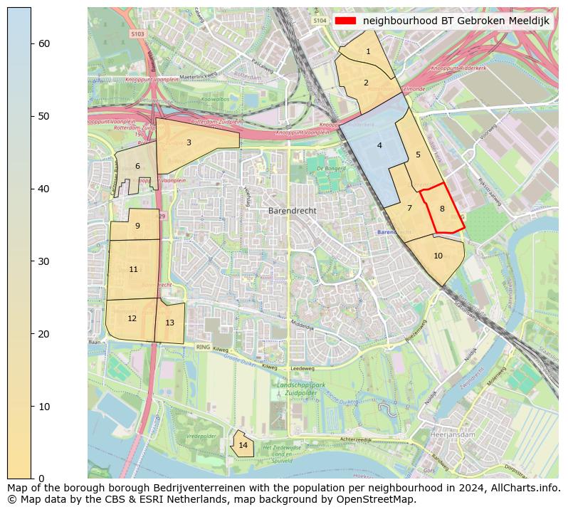 Image of the neighbourhood BT Gebroken Meeldijk at the map. This image is used as introduction to this page. This page shows a lot of information about the population in the neighbourhood BT Gebroken Meeldijk (such as the distribution by age groups of the residents, the composition of households, whether inhabitants are natives or Dutch with an immigration background, data about the houses (numbers, types, price development, use, type of property, ...) and more (car ownership, energy consumption, ...) based on open data from the Dutch Central Bureau of Statistics and various other sources!