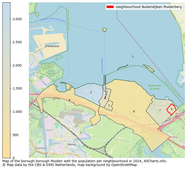 Image of the neighbourhood Buitendijken Muiderberg at the map. This image is used as introduction to this page. This page shows a lot of information about the population in the neighbourhood Buitendijken Muiderberg (such as the distribution by age groups of the residents, the composition of households, whether inhabitants are natives or Dutch with an immigration background, data about the houses (numbers, types, price development, use, type of property, ...) and more (car ownership, energy consumption, ...) based on open data from the Dutch Central Bureau of Statistics and various other sources!