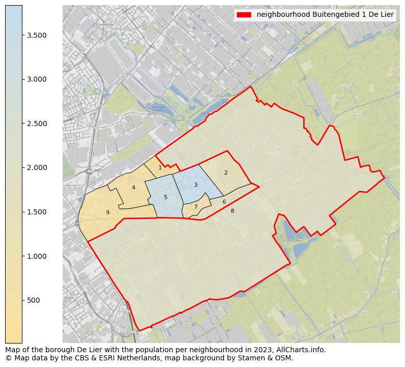 Map of the borough De Lier with the population per neighbourhood in 2023. This page shows a lot of information about residents (such as the distribution by age groups, family composition, gender, native or Dutch with an immigration background, ...), homes (numbers, types, price development, use, type of property, ...) and more (car ownership, energy consumption, ...) based on open data from the Dutch Central Bureau of Statistics and various other sources!