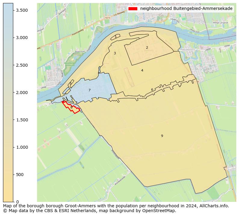 Image of the neighbourhood Buitengebied-Ammersekade at the map. This image is used as introduction to this page. This page shows a lot of information about the population in the neighbourhood Buitengebied-Ammersekade (such as the distribution by age groups of the residents, the composition of households, whether inhabitants are natives or Dutch with an immigration background, data about the houses (numbers, types, price development, use, type of property, ...) and more (car ownership, energy consumption, ...) based on open data from the Dutch Central Bureau of Statistics and various other sources!