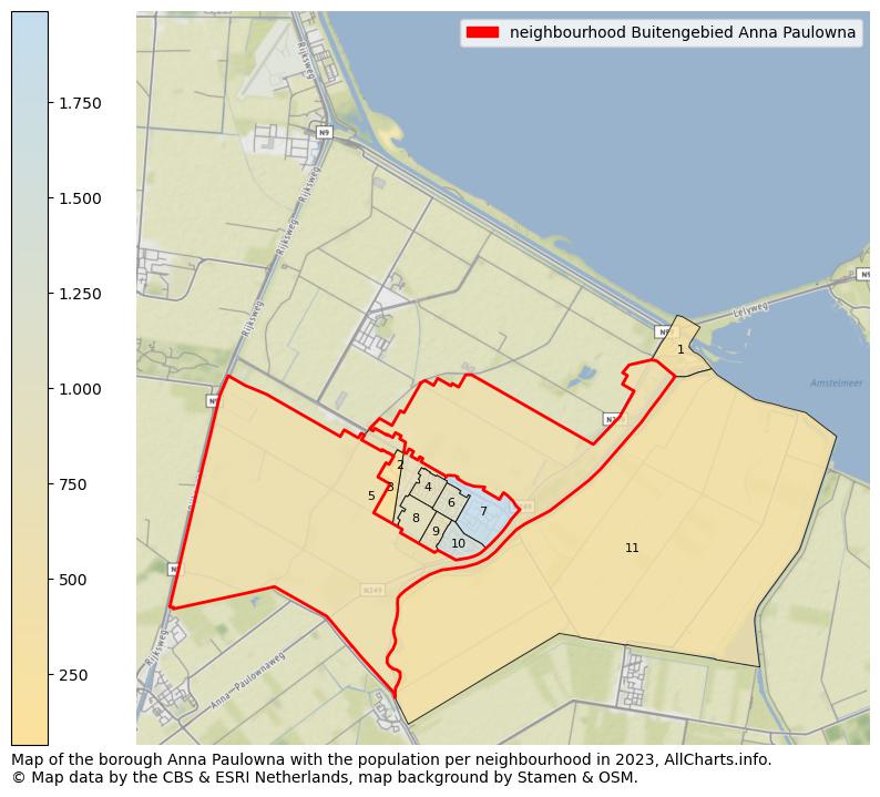 Map of the borough Anna Paulowna with the population per neighbourhood in 2023. This page shows a lot of information about residents (such as the distribution by age groups, family composition, gender, native or Dutch with an immigration background, ...), homes (numbers, types, price development, use, type of property, ...) and more (car ownership, energy consumption, ...) based on open data from the Dutch Central Bureau of Statistics and various other sources!