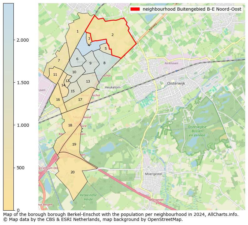 Image of the neighbourhood Buitengebied B-E Noord-Oost at the map. This image is used as introduction to this page. This page shows a lot of information about the population in the neighbourhood Buitengebied B-E Noord-Oost (such as the distribution by age groups of the residents, the composition of households, whether inhabitants are natives or Dutch with an immigration background, data about the houses (numbers, types, price development, use, type of property, ...) and more (car ownership, energy consumption, ...) based on open data from the Dutch Central Bureau of Statistics and various other sources!