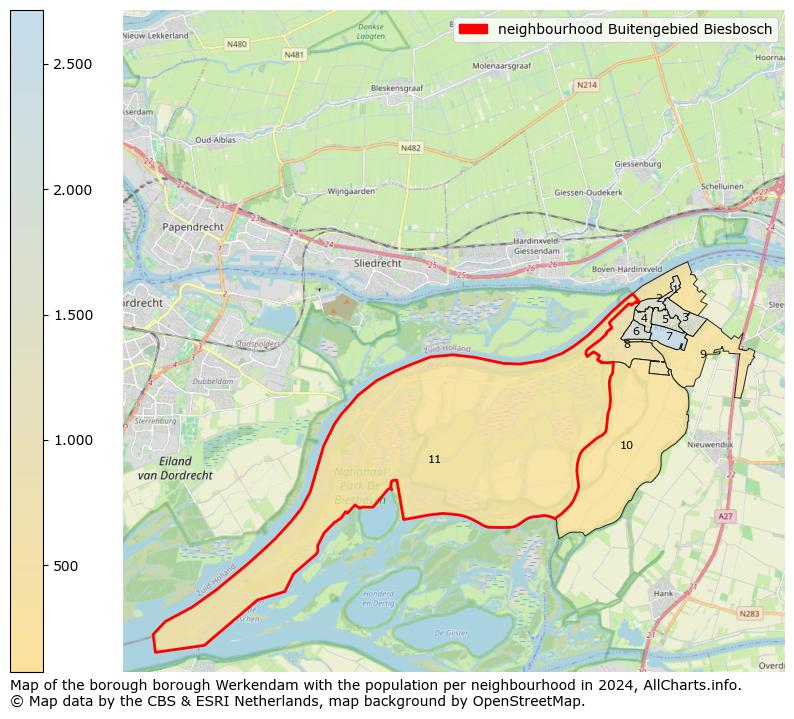 Image of the neighbourhood Buitengebied Biesbosch at the map. This image is used as introduction to this page. This page shows a lot of information about the population in the neighbourhood Buitengebied Biesbosch (such as the distribution by age groups of the residents, the composition of households, whether inhabitants are natives or Dutch with an immigration background, data about the houses (numbers, types, price development, use, type of property, ...) and more (car ownership, energy consumption, ...) based on open data from the Dutch Central Bureau of Statistics and various other sources!