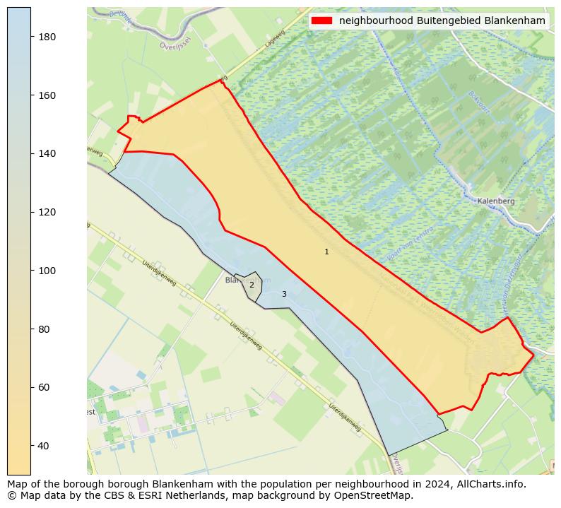 Image of the neighbourhood Buitengebied Blankenham at the map. This image is used as introduction to this page. This page shows a lot of information about the population in the neighbourhood Buitengebied Blankenham (such as the distribution by age groups of the residents, the composition of households, whether inhabitants are natives or Dutch with an immigration background, data about the houses (numbers, types, price development, use, type of property, ...) and more (car ownership, energy consumption, ...) based on open data from the Dutch Central Bureau of Statistics and various other sources!