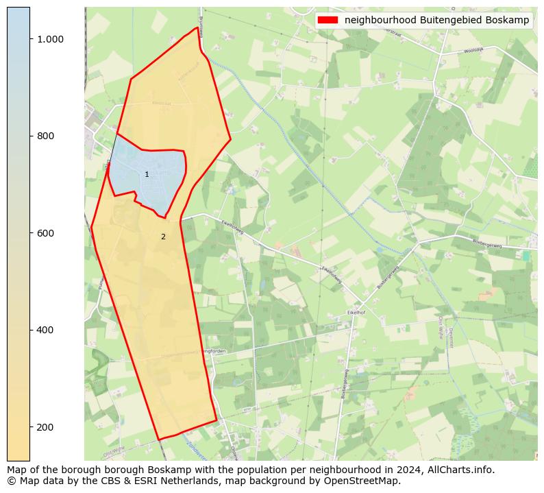 Image of the neighbourhood Buitengebied Boskamp at the map. This image is used as introduction to this page. This page shows a lot of information about the population in the neighbourhood Buitengebied Boskamp (such as the distribution by age groups of the residents, the composition of households, whether inhabitants are natives or Dutch with an immigration background, data about the houses (numbers, types, price development, use, type of property, ...) and more (car ownership, energy consumption, ...) based on open data from the Dutch Central Bureau of Statistics and various other sources!