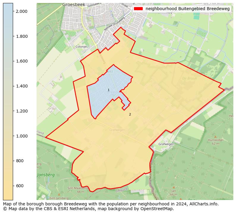 Image of the neighbourhood Buitengebied Breedeweg at the map. This image is used as introduction to this page. This page shows a lot of information about the population in the neighbourhood Buitengebied Breedeweg (such as the distribution by age groups of the residents, the composition of households, whether inhabitants are natives or Dutch with an immigration background, data about the houses (numbers, types, price development, use, type of property, ...) and more (car ownership, energy consumption, ...) based on open data from the Dutch Central Bureau of Statistics and various other sources!