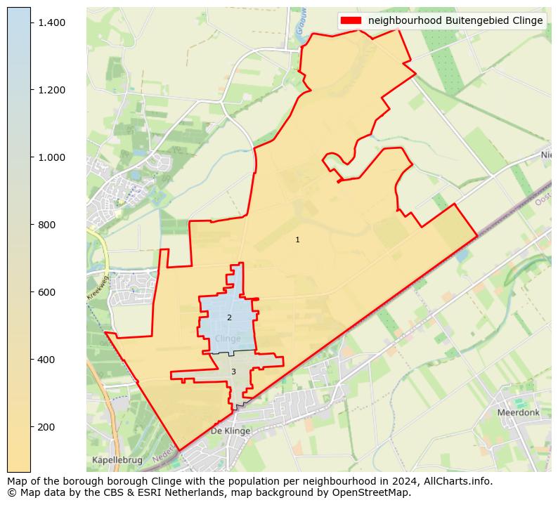 Image of the neighbourhood Buitengebied Clinge at the map. This image is used as introduction to this page. This page shows a lot of information about the population in the neighbourhood Buitengebied Clinge (such as the distribution by age groups of the residents, the composition of households, whether inhabitants are natives or Dutch with an immigration background, data about the houses (numbers, types, price development, use, type of property, ...) and more (car ownership, energy consumption, ...) based on open data from the Dutch Central Bureau of Statistics and various other sources!