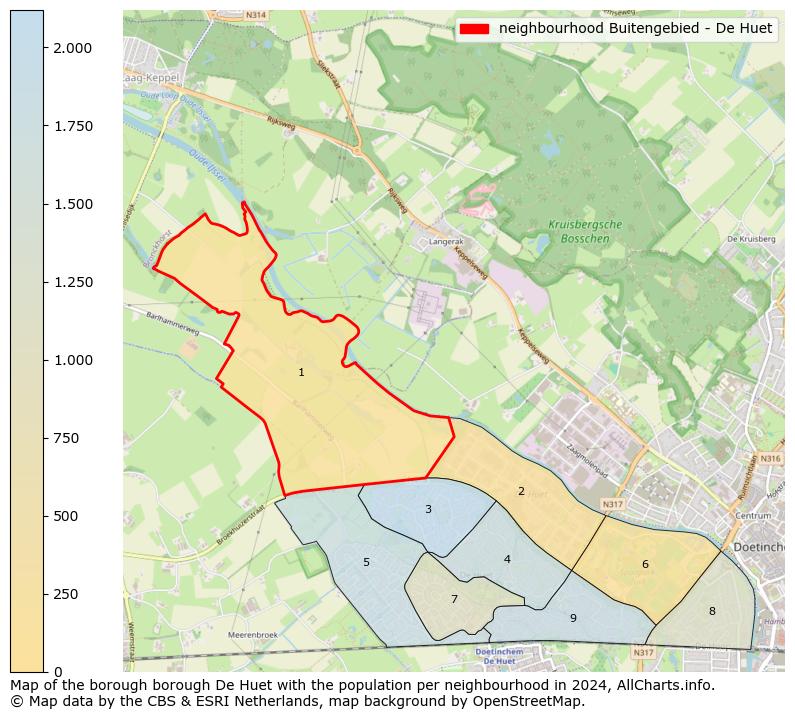 Image of the neighbourhood Buitengebied - De Huet at the map. This image is used as introduction to this page. This page shows a lot of information about the population in the neighbourhood Buitengebied - De Huet (such as the distribution by age groups of the residents, the composition of households, whether inhabitants are natives or Dutch with an immigration background, data about the houses (numbers, types, price development, use, type of property, ...) and more (car ownership, energy consumption, ...) based on open data from the Dutch Central Bureau of Statistics and various other sources!