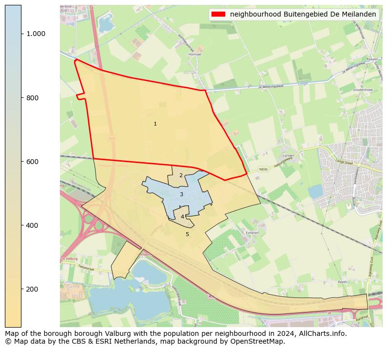 Image of the neighbourhood Buitengebied De Meilanden at the map. This image is used as introduction to this page. This page shows a lot of information about the population in the neighbourhood Buitengebied De Meilanden (such as the distribution by age groups of the residents, the composition of households, whether inhabitants are natives or Dutch with an immigration background, data about the houses (numbers, types, price development, use, type of property, ...) and more (car ownership, energy consumption, ...) based on open data from the Dutch Central Bureau of Statistics and various other sources!