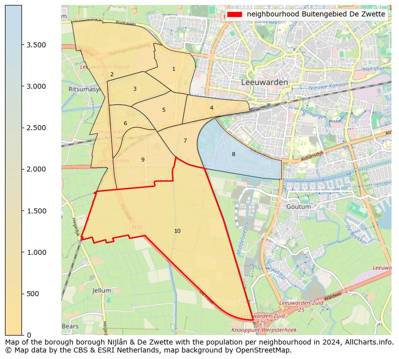 Image of the neighbourhood Buitengebied De Zwette at the map. This image is used as introduction to this page. This page shows a lot of information about the population in the neighbourhood Buitengebied De Zwette (such as the distribution by age groups of the residents, the composition of households, whether inhabitants are natives or Dutch with an immigration background, data about the houses (numbers, types, price development, use, type of property, ...) and more (car ownership, energy consumption, ...) based on open data from the Dutch Central Bureau of Statistics and various other sources!