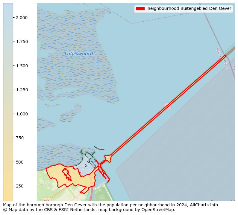 Image of the neighbourhood Buitengebied Den Oever at the map. This image is used as introduction to this page. This page shows a lot of information about the population in the neighbourhood Buitengebied Den Oever (such as the distribution by age groups of the residents, the composition of households, whether inhabitants are natives or Dutch with an immigration background, data about the houses (numbers, types, price development, use, type of property, ...) and more (car ownership, energy consumption, ...) based on open data from the Dutch Central Bureau of Statistics and various other sources!