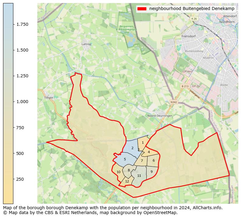 Image of the neighbourhood Buitengebied Denekamp at the map. This image is used as introduction to this page. This page shows a lot of information about the population in the neighbourhood Buitengebied Denekamp (such as the distribution by age groups of the residents, the composition of households, whether inhabitants are natives or Dutch with an immigration background, data about the houses (numbers, types, price development, use, type of property, ...) and more (car ownership, energy consumption, ...) based on open data from the Dutch Central Bureau of Statistics and various other sources!