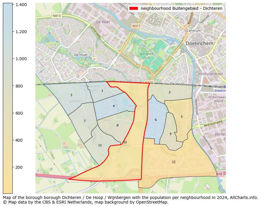 Image of the neighbourhood Buitengebied - Dichteren at the map. This image is used as introduction to this page. This page shows a lot of information about the population in the neighbourhood Buitengebied - Dichteren (such as the distribution by age groups of the residents, the composition of households, whether inhabitants are natives or Dutch with an immigration background, data about the houses (numbers, types, price development, use, type of property, ...) and more (car ownership, energy consumption, ...) based on open data from the Dutch Central Bureau of Statistics and various other sources!