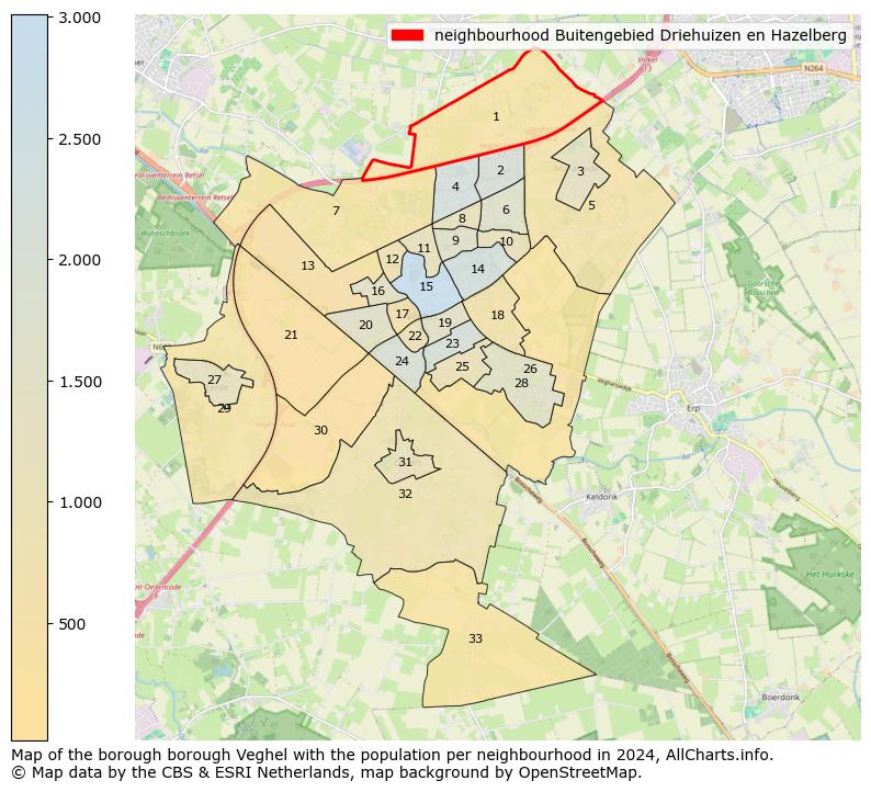 Image of the neighbourhood Buitengebied Driehuizen en Hazelberg at the map. This image is used as introduction to this page. This page shows a lot of information about the population in the neighbourhood Buitengebied Driehuizen en Hazelberg (such as the distribution by age groups of the residents, the composition of households, whether inhabitants are natives or Dutch with an immigration background, data about the houses (numbers, types, price development, use, type of property, ...) and more (car ownership, energy consumption, ...) based on open data from the Dutch Central Bureau of Statistics and various other sources!