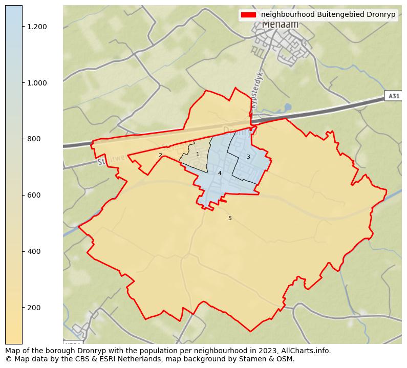Map of the borough Dronryp with the population per neighbourhood in 2023. This page shows a lot of information about residents (such as the distribution by age groups, family composition, gender, native or Dutch with an immigration background, ...), homes (numbers, types, price development, use, type of property, ...) and more (car ownership, energy consumption, ...) based on open data from the Dutch Central Bureau of Statistics and various other sources!