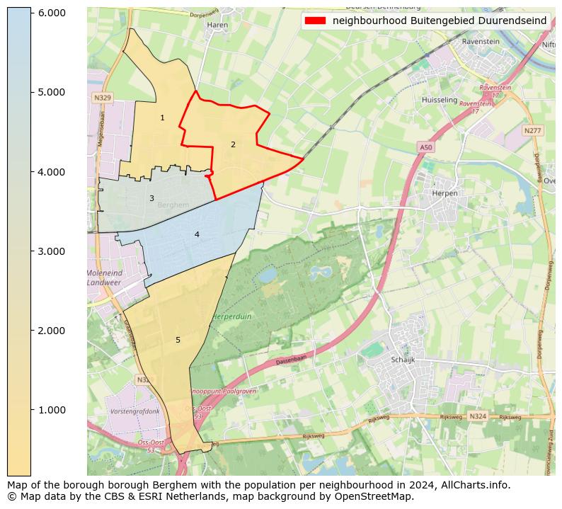 Image of the neighbourhood Buitengebied Duurendseind at the map. This image is used as introduction to this page. This page shows a lot of information about the population in the neighbourhood Buitengebied Duurendseind (such as the distribution by age groups of the residents, the composition of households, whether inhabitants are natives or Dutch with an immigration background, data about the houses (numbers, types, price development, use, type of property, ...) and more (car ownership, energy consumption, ...) based on open data from the Dutch Central Bureau of Statistics and various other sources!