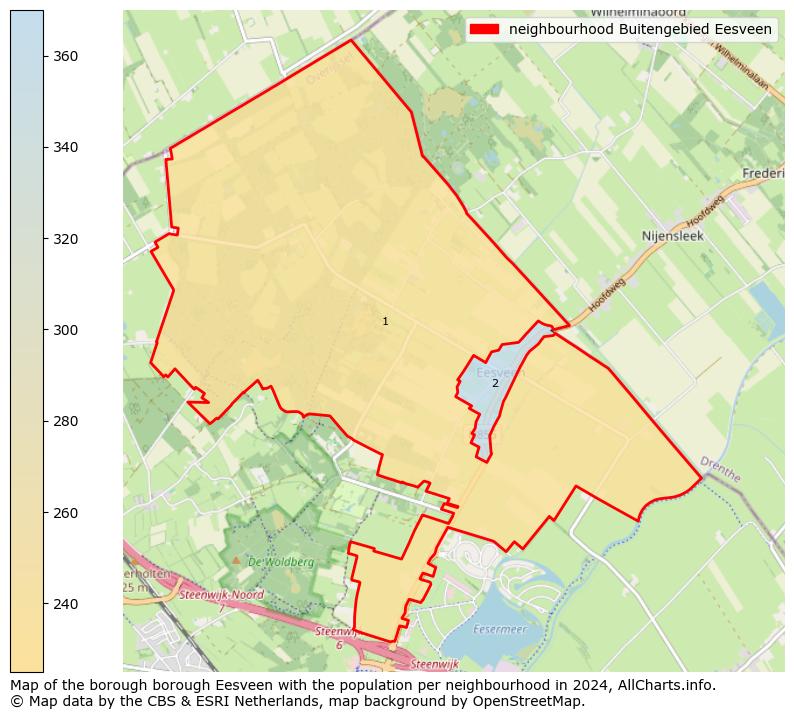 Image of the neighbourhood Buitengebied Eesveen at the map. This image is used as introduction to this page. This page shows a lot of information about the population in the neighbourhood Buitengebied Eesveen (such as the distribution by age groups of the residents, the composition of households, whether inhabitants are natives or Dutch with an immigration background, data about the houses (numbers, types, price development, use, type of property, ...) and more (car ownership, energy consumption, ...) based on open data from the Dutch Central Bureau of Statistics and various other sources!