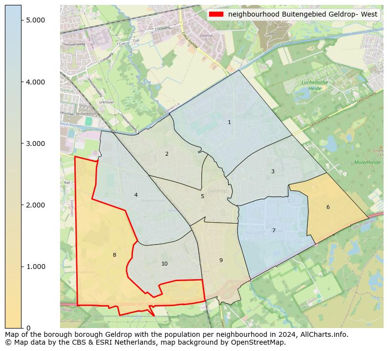 Image of the neighbourhood Buitengebied Geldrop- West at the map. This image is used as introduction to this page. This page shows a lot of information about the population in the neighbourhood Buitengebied Geldrop- West (such as the distribution by age groups of the residents, the composition of households, whether inhabitants are natives or Dutch with an immigration background, data about the houses (numbers, types, price development, use, type of property, ...) and more (car ownership, energy consumption, ...) based on open data from the Dutch Central Bureau of Statistics and various other sources!