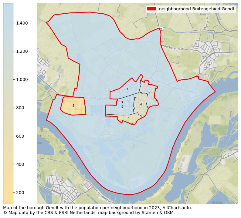 Map of the borough Gendt with the population per neighbourhood in 2023. This page shows a lot of information about residents (such as the distribution by age groups, family composition, gender, native or Dutch with an immigration background, ...), homes (numbers, types, price development, use, type of property, ...) and more (car ownership, energy consumption, ...) based on open data from the Dutch Central Bureau of Statistics and various other sources!