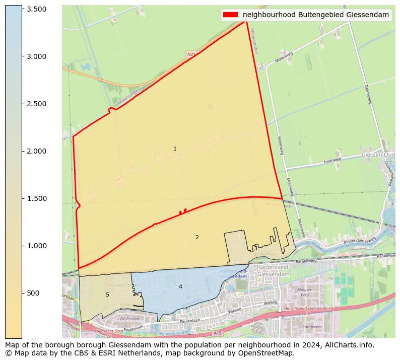 Image of the neighbourhood Buitengebied Giessendam at the map. This image is used as introduction to this page. This page shows a lot of information about the population in the neighbourhood Buitengebied Giessendam (such as the distribution by age groups of the residents, the composition of households, whether inhabitants are natives or Dutch with an immigration background, data about the houses (numbers, types, price development, use, type of property, ...) and more (car ownership, energy consumption, ...) based on open data from the Dutch Central Bureau of Statistics and various other sources!