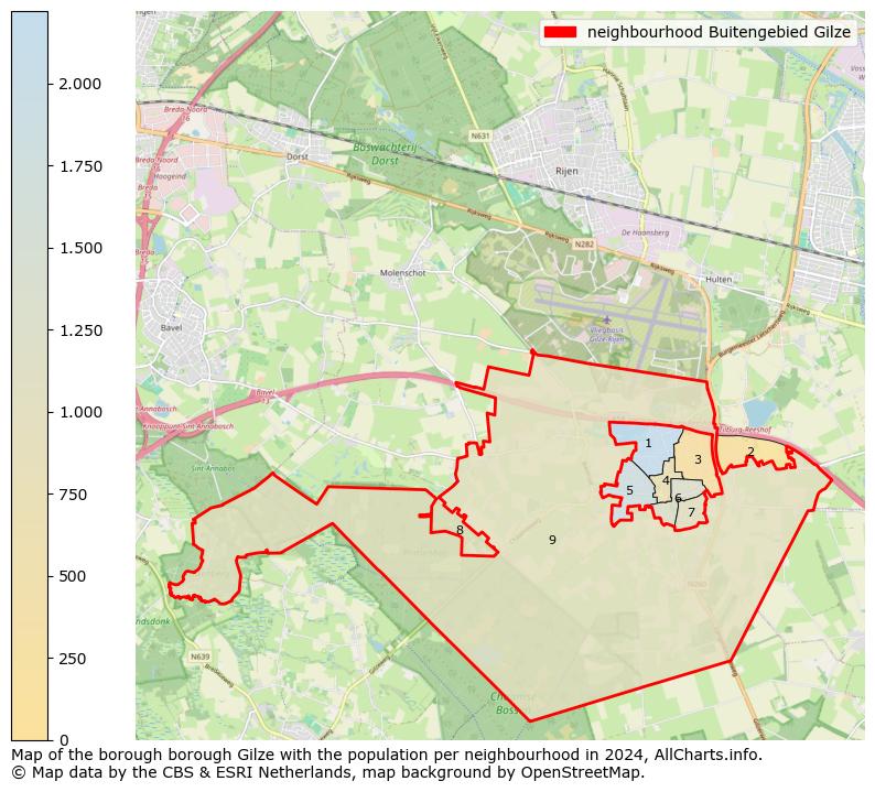 Image of the neighbourhood Buitengebied Gilze at the map. This image is used as introduction to this page. This page shows a lot of information about the population in the neighbourhood Buitengebied Gilze (such as the distribution by age groups of the residents, the composition of households, whether inhabitants are natives or Dutch with an immigration background, data about the houses (numbers, types, price development, use, type of property, ...) and more (car ownership, energy consumption, ...) based on open data from the Dutch Central Bureau of Statistics and various other sources!