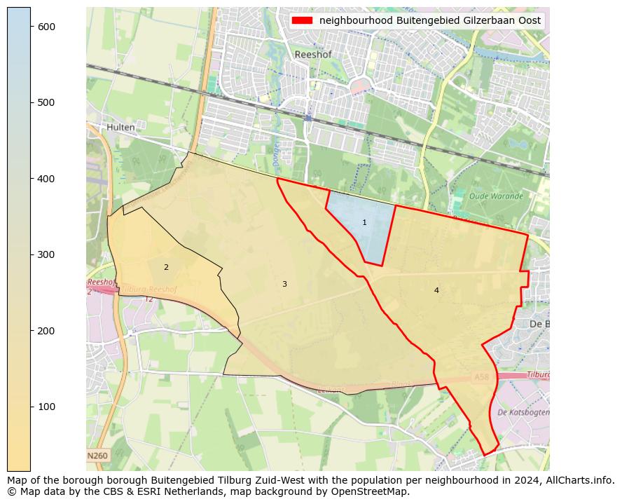 Image of the neighbourhood Buitengebied Gilzerbaan Oost at the map. This image is used as introduction to this page. This page shows a lot of information about the population in the neighbourhood Buitengebied Gilzerbaan Oost (such as the distribution by age groups of the residents, the composition of households, whether inhabitants are natives or Dutch with an immigration background, data about the houses (numbers, types, price development, use, type of property, ...) and more (car ownership, energy consumption, ...) based on open data from the Dutch Central Bureau of Statistics and various other sources!