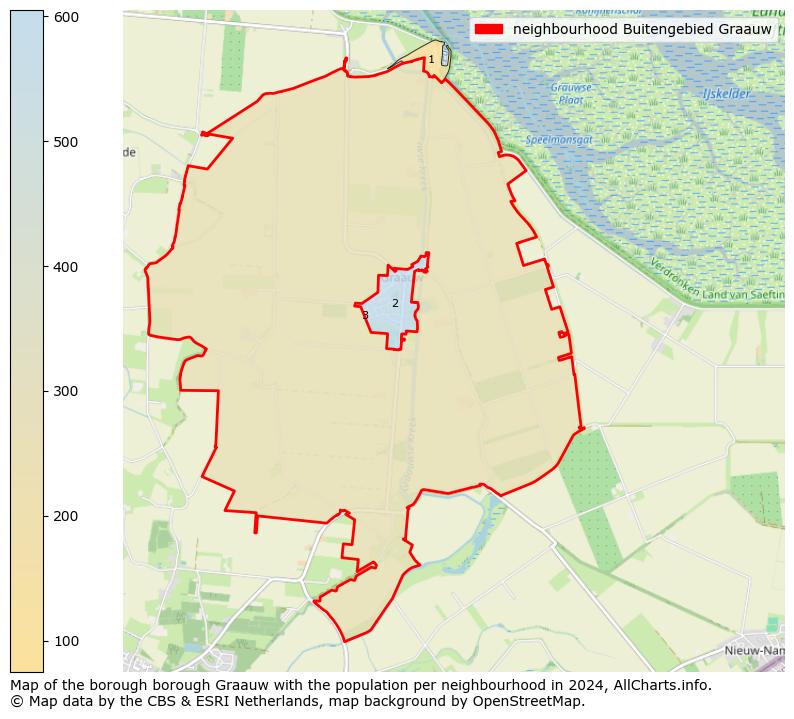 Image of the neighbourhood Buitengebied Graauw at the map. This image is used as introduction to this page. This page shows a lot of information about the population in the neighbourhood Buitengebied Graauw (such as the distribution by age groups of the residents, the composition of households, whether inhabitants are natives or Dutch with an immigration background, data about the houses (numbers, types, price development, use, type of property, ...) and more (car ownership, energy consumption, ...) based on open data from the Dutch Central Bureau of Statistics and various other sources!