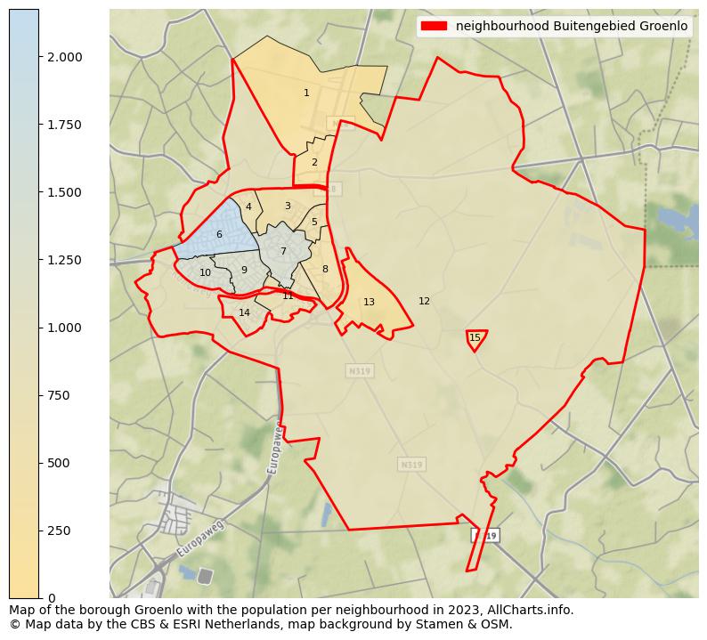 Map of the borough Groenlo with the population per neighbourhood in 2023. This page shows a lot of information about residents (such as the distribution by age groups, family composition, gender, native or Dutch with an immigration background, ...), homes (numbers, types, price development, use, type of property, ...) and more (car ownership, energy consumption, ...) based on open data from the Dutch Central Bureau of Statistics and various other sources!