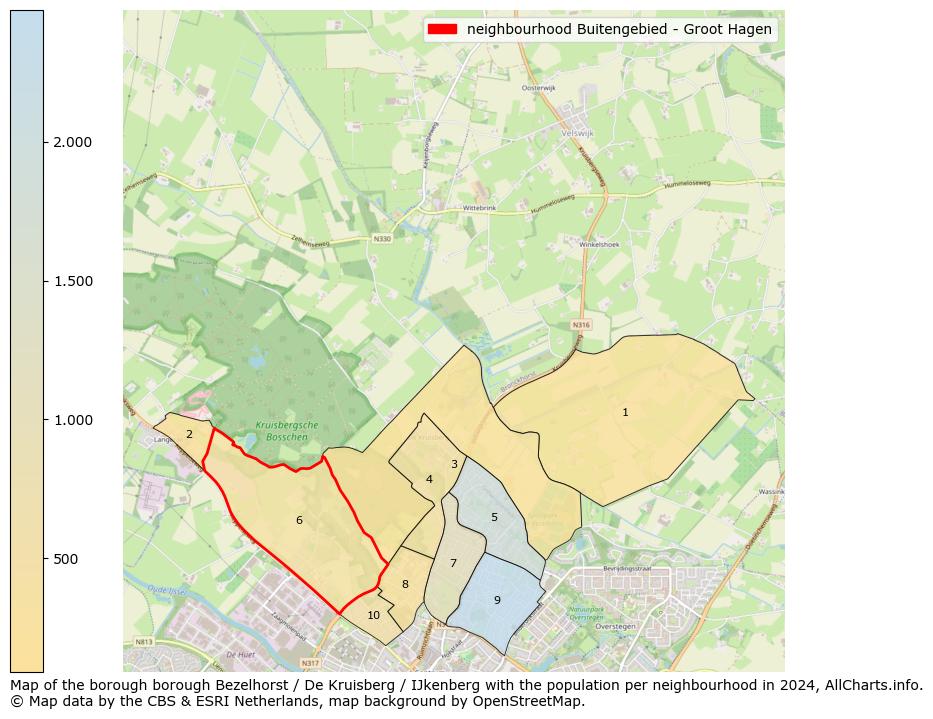 Image of the neighbourhood Buitengebied - Groot Hagen at the map. This image is used as introduction to this page. This page shows a lot of information about the population in the neighbourhood Buitengebied - Groot Hagen (such as the distribution by age groups of the residents, the composition of households, whether inhabitants are natives or Dutch with an immigration background, data about the houses (numbers, types, price development, use, type of property, ...) and more (car ownership, energy consumption, ...) based on open data from the Dutch Central Bureau of Statistics and various other sources!