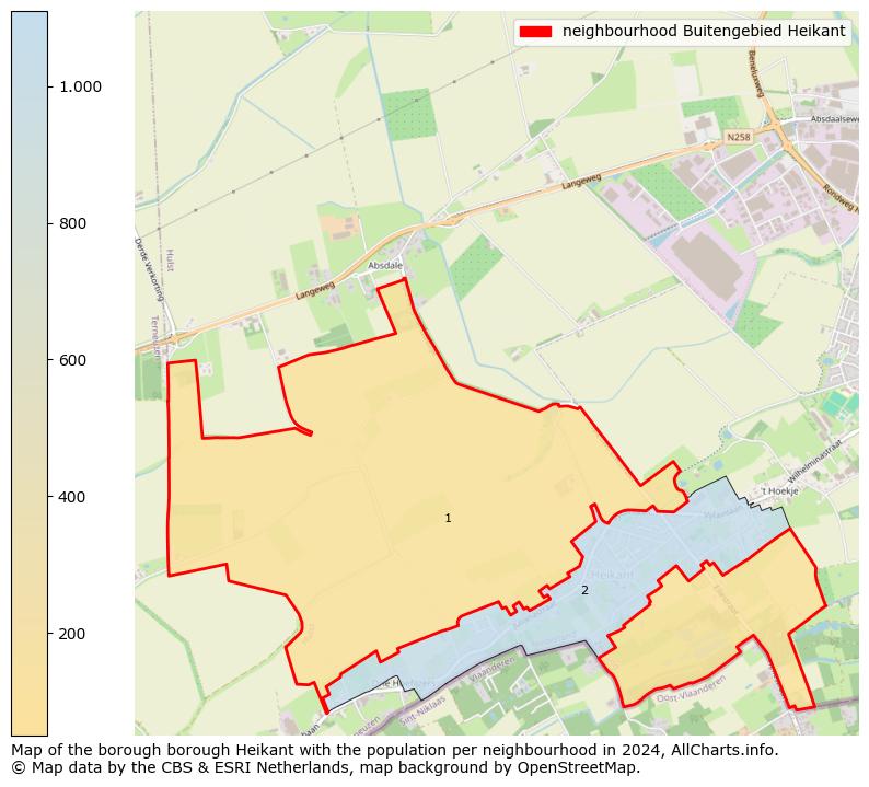 Image of the neighbourhood Buitengebied Heikant at the map. This image is used as introduction to this page. This page shows a lot of information about the population in the neighbourhood Buitengebied Heikant (such as the distribution by age groups of the residents, the composition of households, whether inhabitants are natives or Dutch with an immigration background, data about the houses (numbers, types, price development, use, type of property, ...) and more (car ownership, energy consumption, ...) based on open data from the Dutch Central Bureau of Statistics and various other sources!