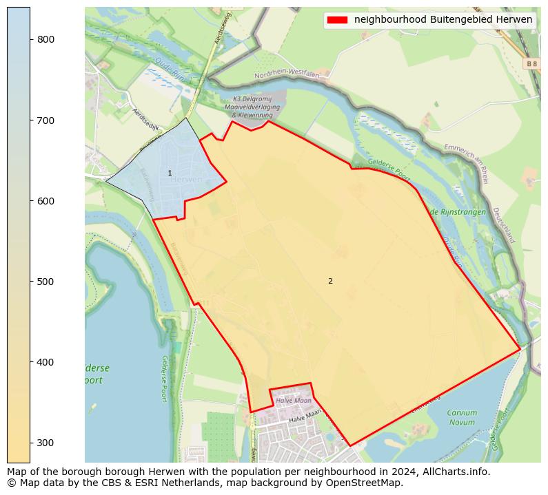 Image of the neighbourhood Buitengebied Herwen at the map. This image is used as introduction to this page. This page shows a lot of information about the population in the neighbourhood Buitengebied Herwen (such as the distribution by age groups of the residents, the composition of households, whether inhabitants are natives or Dutch with an immigration background, data about the houses (numbers, types, price development, use, type of property, ...) and more (car ownership, energy consumption, ...) based on open data from the Dutch Central Bureau of Statistics and various other sources!