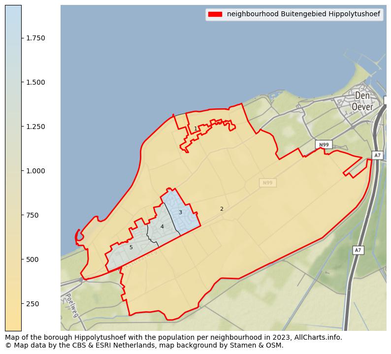 Map of the borough Hippolytushoef with the population per neighbourhood in 2023. This page shows a lot of information about residents (such as the distribution by age groups, family composition, gender, native or Dutch with an immigration background, ...), homes (numbers, types, price development, use, type of property, ...) and more (car ownership, energy consumption, ...) based on open data from the Dutch Central Bureau of Statistics and various other sources!