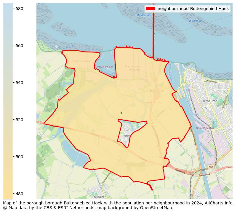 Image of the neighbourhood Buitengebied Hoek at the map. This image is used as introduction to this page. This page shows a lot of information about the population in the neighbourhood Buitengebied Hoek (such as the distribution by age groups of the residents, the composition of households, whether inhabitants are natives or Dutch with an immigration background, data about the houses (numbers, types, price development, use, type of property, ...) and more (car ownership, energy consumption, ...) based on open data from the Dutch Central Bureau of Statistics and various other sources!