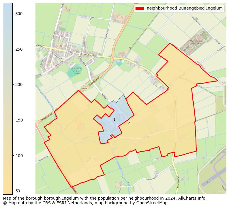 Image of the neighbourhood Buitengebied Ingelum at the map. This image is used as introduction to this page. This page shows a lot of information about the population in the neighbourhood Buitengebied Ingelum (such as the distribution by age groups of the residents, the composition of households, whether inhabitants are natives or Dutch with an immigration background, data about the houses (numbers, types, price development, use, type of property, ...) and more (car ownership, energy consumption, ...) based on open data from the Dutch Central Bureau of Statistics and various other sources!